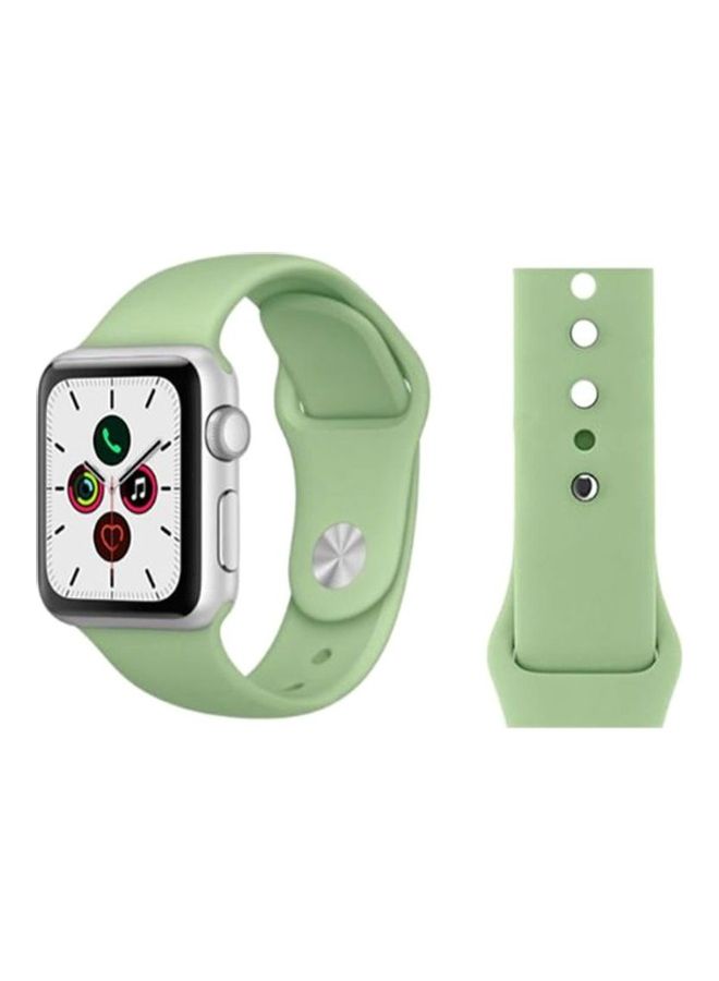 HuHa Replacement Strap Watchband For Apple Watch Series 7 41mm / 6 / SE / 5 / 4 40mm / 3 / 2 / 1 38mm Green - Image 2