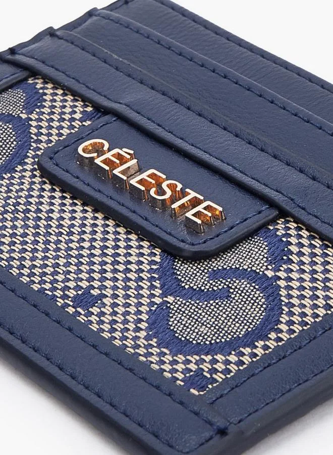 Celeste NAVY Textured Card Holder for Women | Best Price UAE