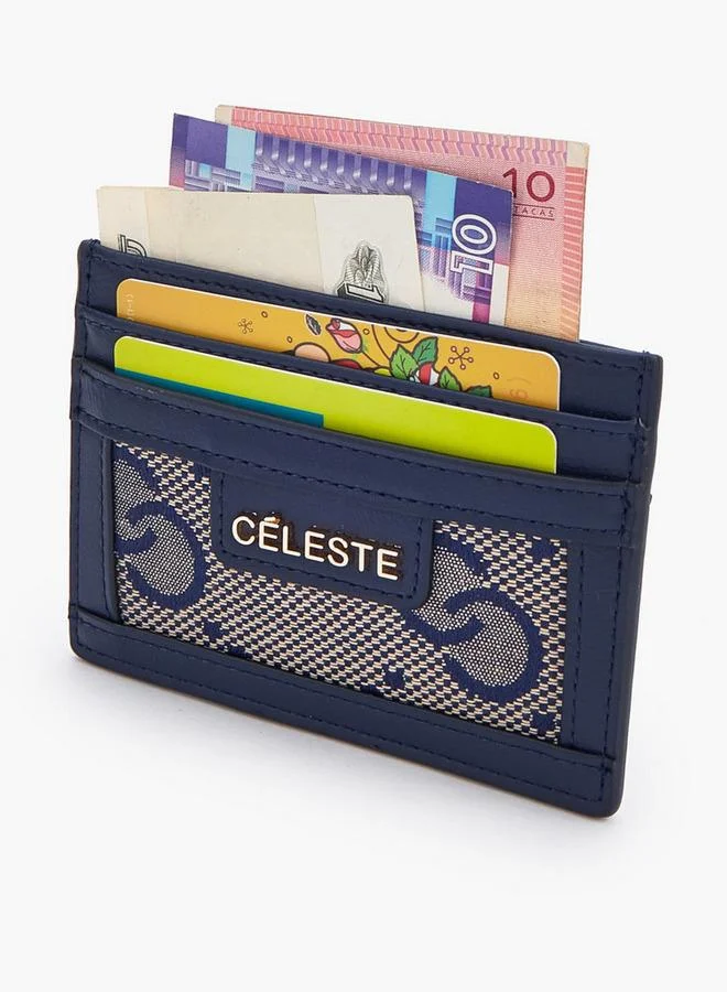 Celeste NAVY Textured Card Holder for Women | Best Price UAE