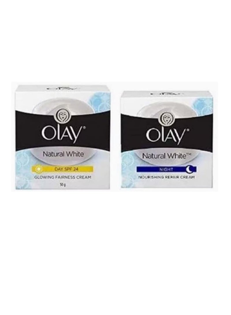 اولاي كريم ابيض طبيعي بخلاصة التوت الليلي والنهاري 50 غرام قطعتين، 2