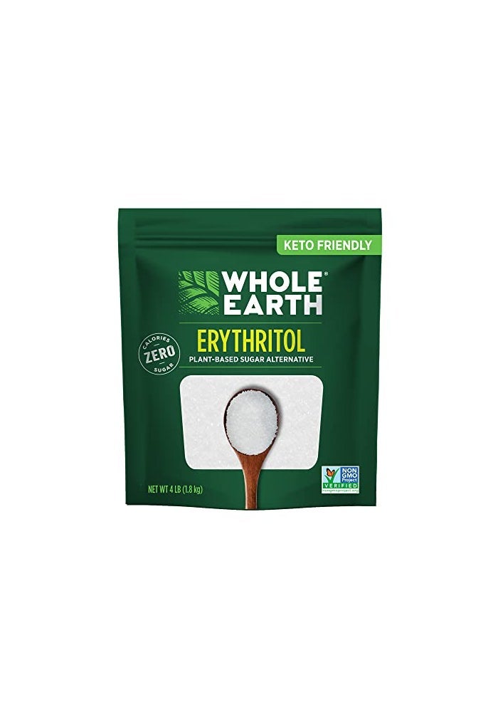 WHOLE EARTH 100 Erythritol Zero Calorie PlantBased Sugar Alternative 4 Pound Pouch Packaging May Vary - Image 1