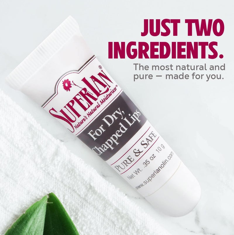 SuperLan Organic Lanolin Lip Balm - Medical grade - Natural Nipple Cream Lanolin - Moisturizer for dry cracked lips - Hydrating lip care - Ultra pure jojoba oil - Kosher chapstick (0.35 Oz) - Image 2