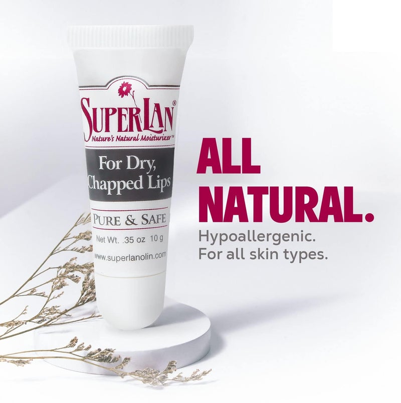 SuperLan Organic Lanolin Lip Balm - Medical grade - Natural Nipple Cream Lanolin - Moisturizer for dry cracked lips - Hydrating lip care - Ultra pure jojoba oil - Kosher chapstick (0.35 Oz) - Image 4