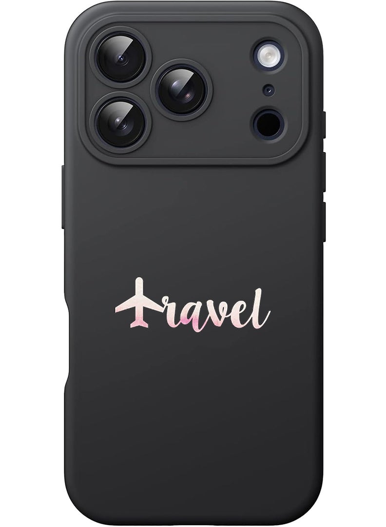 Theodor Protective Slim Fit Case Liquid Silicone Cover with Full Body Protection Anti-Scratch Shockproof Case For Apple iPhone 17 Pro Max (Black) Travel - Image 1