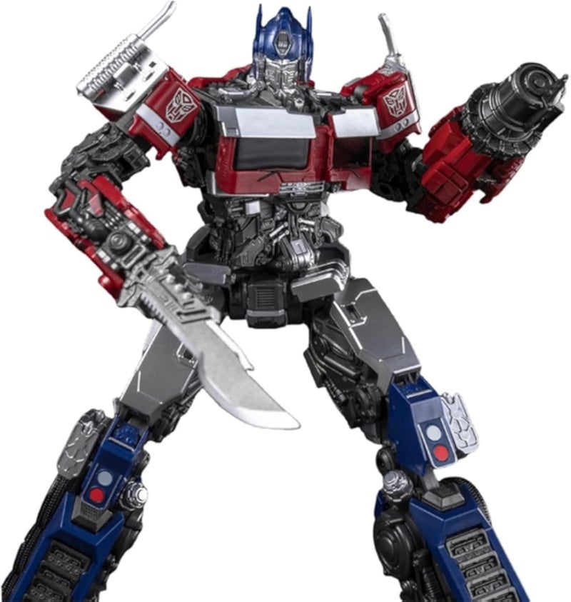Transformers Rise of the Beasts Optimus Prime Action Figure â€“ Premium Collectible Robot Toy with Metallic Finish and Interchangeable Hands