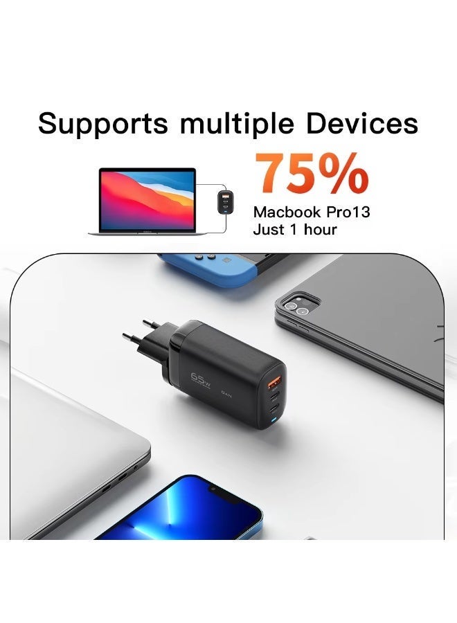 Essager UK 65W GaN USB-C Charger for Laptop, Fast Charging for Samsung, iPhone & More - Image 3