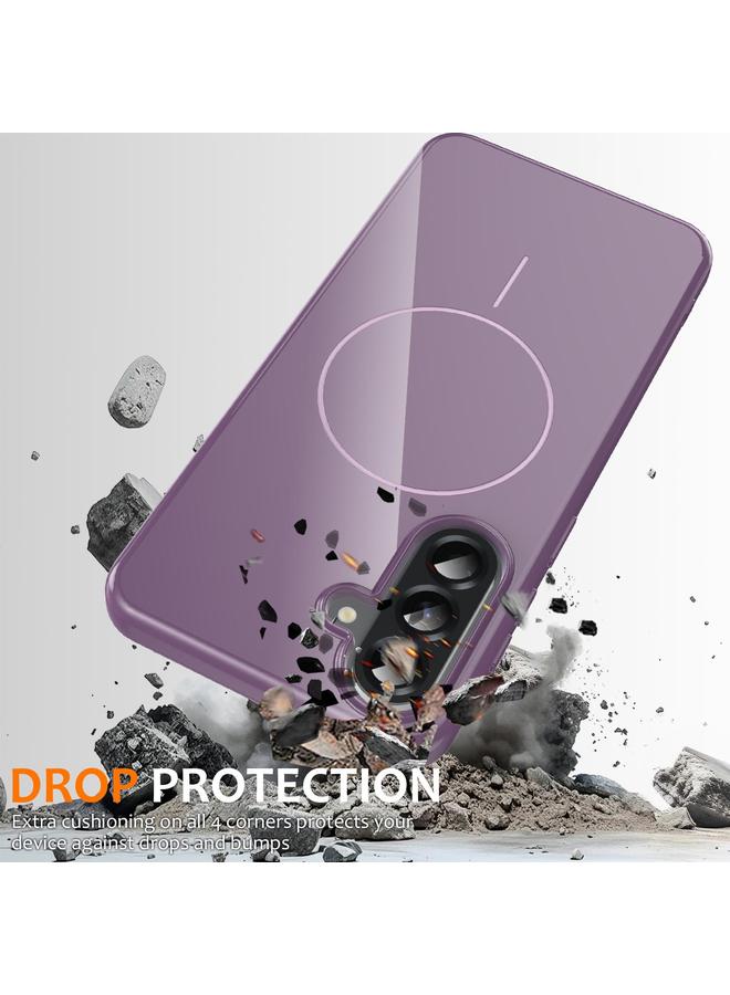 S-TOP Case For Samsung Galaxy A35 5G Glossy TPU Shockproof MagSafe Phone Case with Lanyard - Image 3