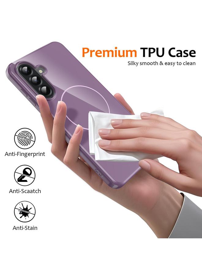 S-TOP Case For Samsung Galaxy A35 5G Glossy TPU Shockproof MagSafe Phone Case with Lanyard - Image 5