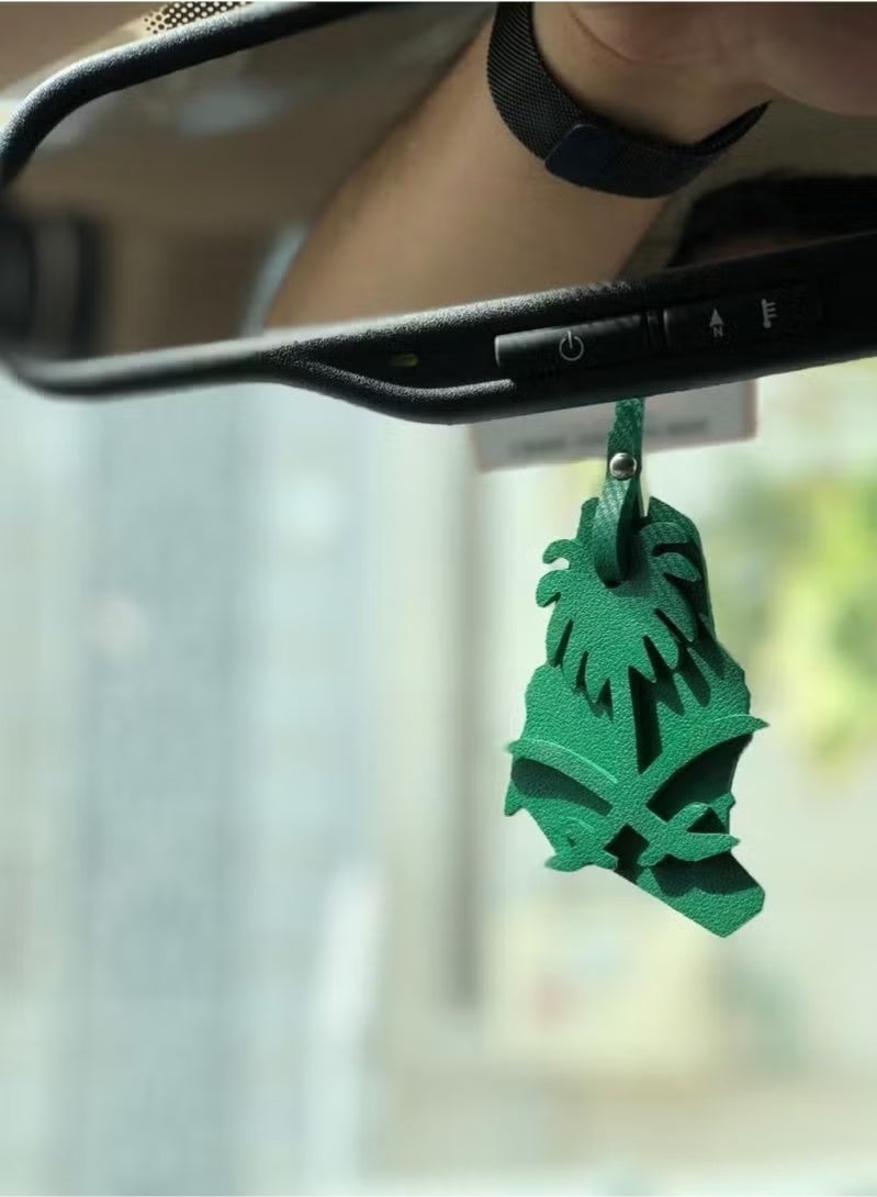 Saudi Arabia Map Pendant,Saudi Coat of Arms Pendant,Two Swords and Palm Tree Pendant + Kingdom Map - Image 4