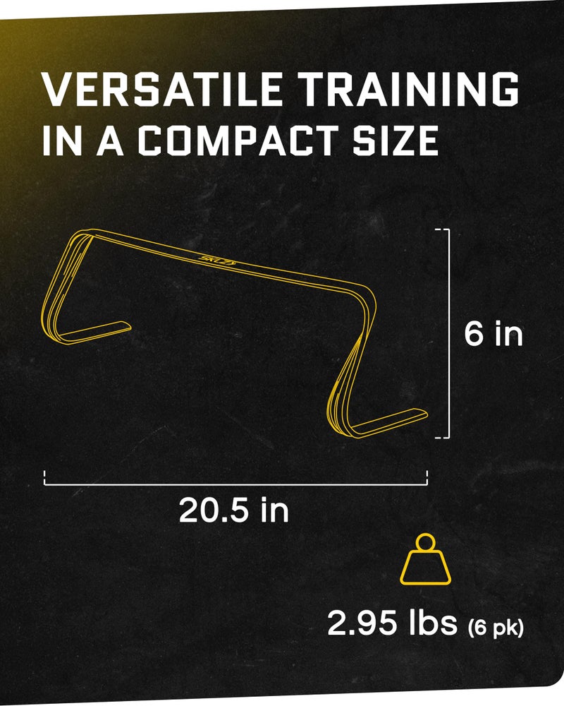 SKLZ 6-Inch Ultra Durable Agility Hurdles, Set of 6 - Image 4