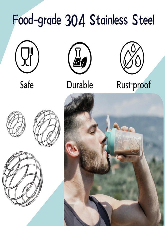 KASBEE 304 Stainless Steel Shaker Balls, 8PCS Milkshake Protein Balls Replacement, Shaker Bottle Balls for Drinking Bottle Cup, 3 Sizes - Image 2