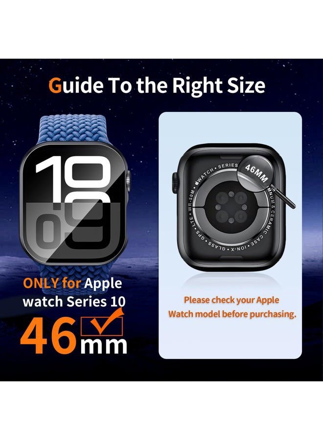 idudu Hard Case for Apple Watch Series 10 Series 11 [2025] 46mm Screen Protector,Built-in Full Tempered Glass [Touch Sensitive] Slim Bumper Protective Cover iWatch S10 S11 Accessories - Image 2