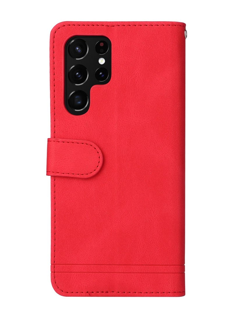 Suteni Crossbody Strap Flip Cover Card Slots Leather Phone Case for Samsung - Image 2