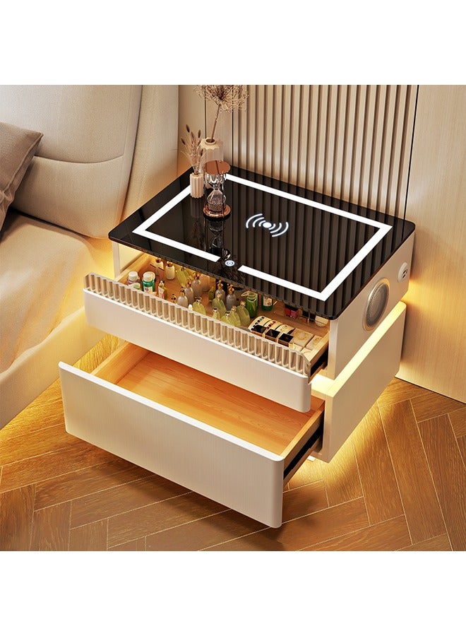 keke Smart Bedside Cabinet with LED Mirror, Wireless Charging & BT Speaker  - Image 3