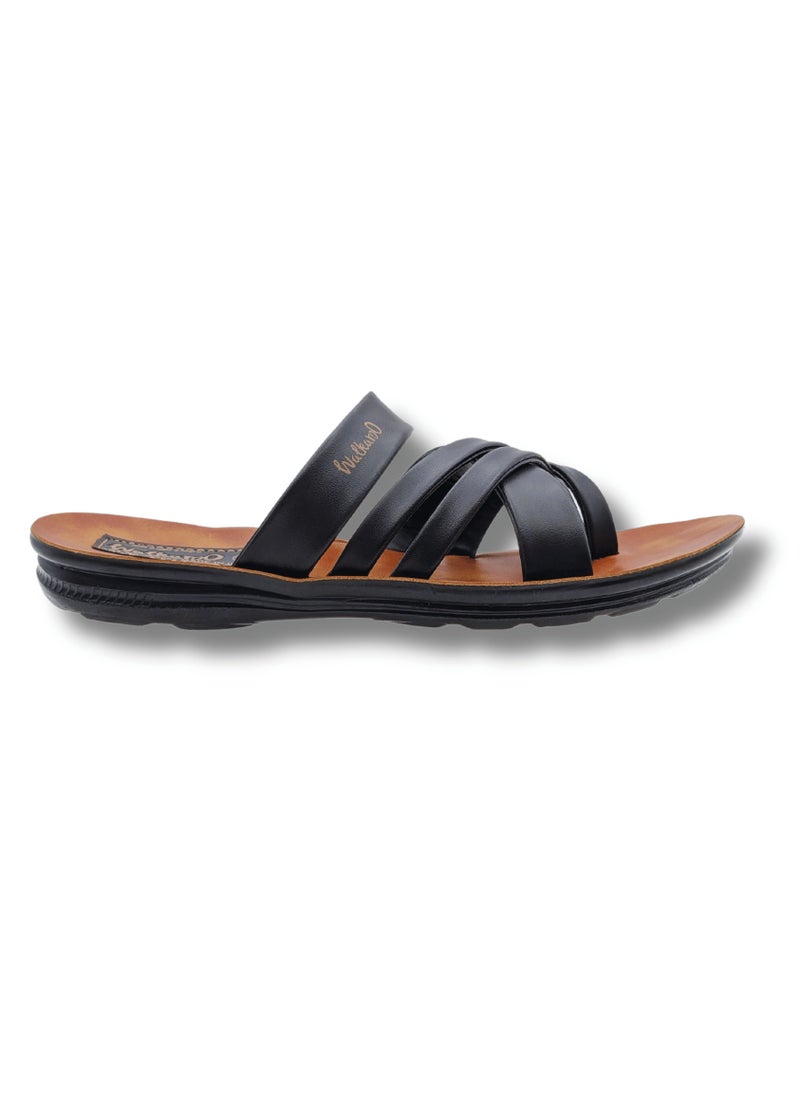 Walkaroo - صندل رجالي من Walkaroo W5687 أسمر ضارب للصفرة - Image 1