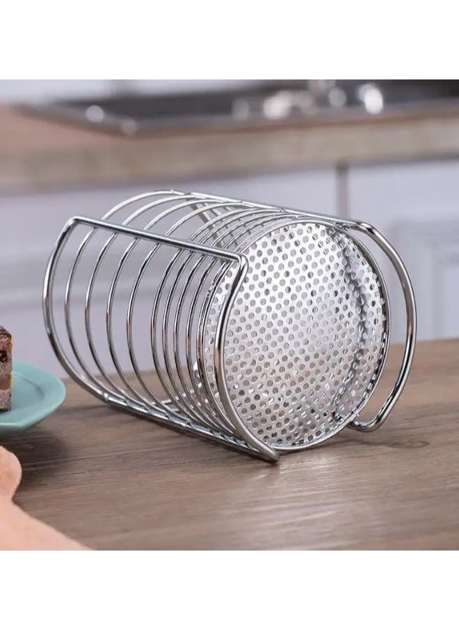 VIO Stainless Steel Kitchen Countertop Table Utensil Holder Cutlery Flatware Tableware Storage Rack Organizer Utensils Chopsticks Table Spoon Tea Spoon Knife Fork Holder Dining Home  - Image 3