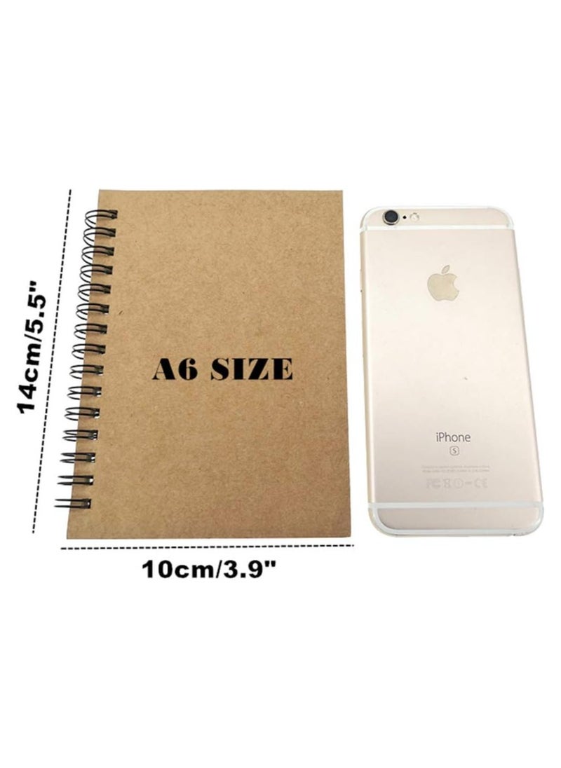 Generic - Spiral Notebook Joural,Wirebound Sketch Book NotePad Diary Memo Planner,A6 Size & 50 sheets (Ruled Pages) - Image 1