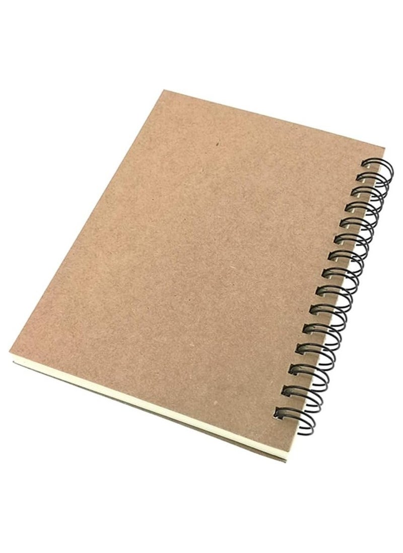 Generic - Spiral Notebook Joural,Wirebound Sketch Book NotePad Diary Memo Planner,A6 Size & 50 sheets (Ruled Pages) - Image 1