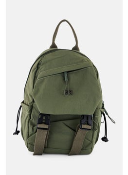 bebe Women Brand Logo Mini Backpack 19 L x 29 H x 13 W cm, Olive  - Image 1