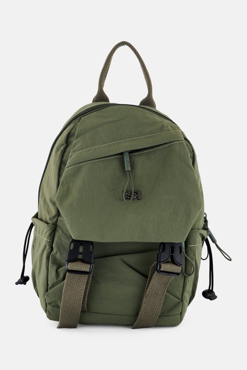 bebe Women Brand Logo Mini Backpack 19 L x 29 H x 13 W cm, Olive - Image 1