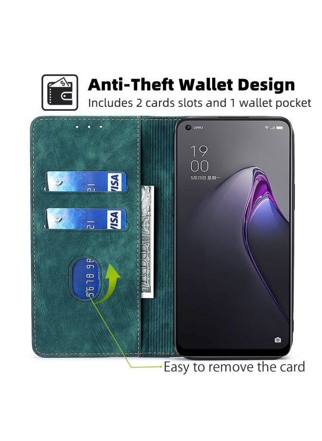 Generic - For OPPO Reno 8 5G Stand Phone Case 7 SE 5G Flip Case 4 SE Card Leather Case-Color:Purple-Applicable Model:OPPO Reno ACE 2 - Image 1