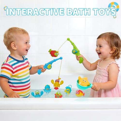 AMCHSURI Baby Bath Toys for Kids Ages 13 26Pcs Mold Free Bath Toys Toddler 24 for Fishing Game Toys with Fishing Rod Net and Storage Bag Water Table Pool Bathtub Toys for Toddlers and Kids Ages 35 48 - Image 5