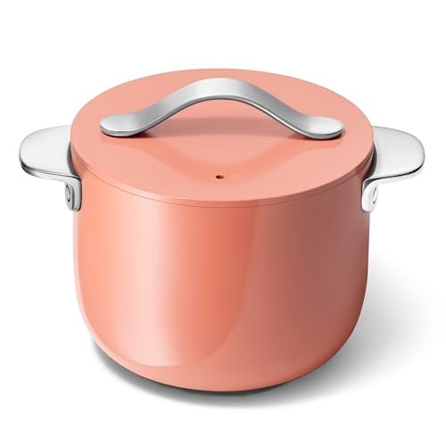 Caraway Petite Cooker 2 Qt Ceramic Coated Pot Free From Forever Chemicals Perfect for Rice Grains or Sauces Perracotta - Image 1