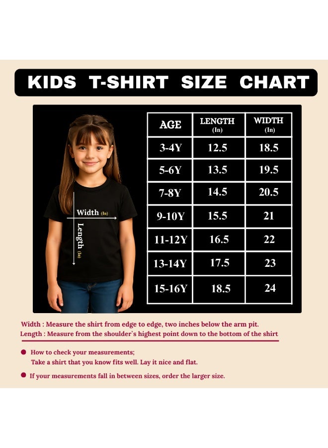 برينت شوب فور مي تيشيرت بناتي ليوم الرياضيات للأطفال | تيشيرت مطبوع عليه أرقام وكسور، تيشيرت بأكمام قصيرة مزين برموز رياضية ملونة - Image 2