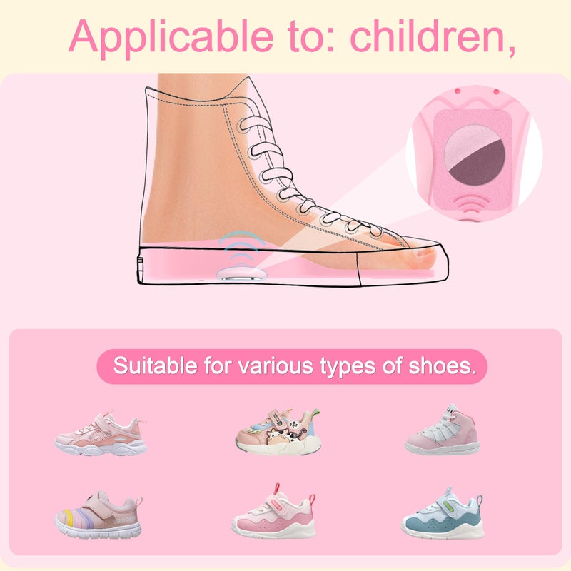 RFUNGUANGO Insoles for Airtag Hidden Holder, Tracker Devise Case for Kids, Comfortable Inserts for Shoesï¼ŒPink Rainbow (Pink, 6.89-7.48IN 10 Toddler-12.5 Toddler) - Image 3