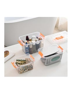 Generic 4pcs Plastic Storage Boxes, 8L Clear Stackable Containers With Lockable Lids, Clear Plastic Organizer – Transparent Box Storing Toys, Shoes, Kitchen Items, Snacks, Tools, Medicine  - Image 3