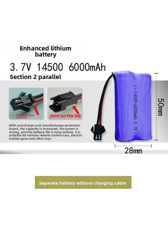 Toy Remote Control Car Rechargeable Battery Pack 3.7V14500 Lithium Battery 18650 Large Capacity 4.8V6V7.2V9.6V 