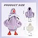 CAMDUCK 2 Pcs Desk Goose Outfits 7 Inches Mini Desk Goose Clothes Hoodies 7 Inch Porch Geese Costume Clothing Accessories Magnetic Desktop Geese Statue Table Decor Purple Beige - Image 4