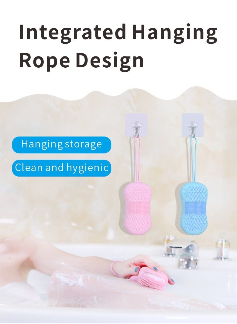 HieerBus Silicone Body Scrubber - Multifunctional Body Bath Brush, Scrubber Shower Scrubber for Body Deep Cleaning and Exfoliation, Soft Silicone Suitable for All Skin Types(pink)  - Image 5