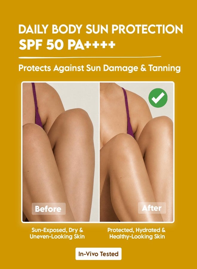 Clensta Sunscreen Body Lotion SPF 50 PA++++ | Broad Spectrum UVA & UVB Protection | In-Vivo Tested | No White Cast, Non-Greasy Body Sunscreen with Vitamin E & Pro Vitamin B5 For Smooth Skin | For All Skin Types | For Men & Women | 200 ml - Image 3