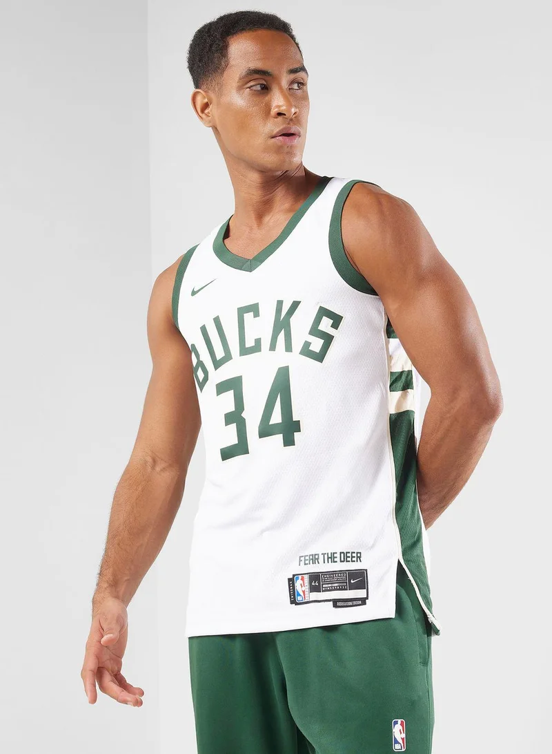 Nike Men's NBA 22/23 Milwaukee Bucks Association Edition Swingman Basketball Jersey
