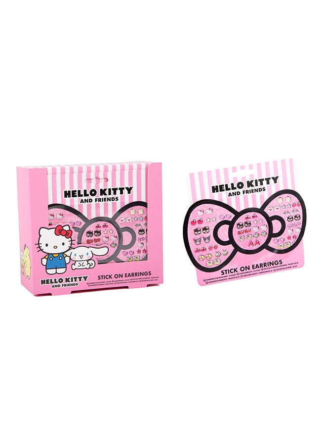 RMS Hello Kitty Stick-On Earrings – Kids Fashion Jewellery Sticker Set, Cute Dress-Up Accessory Toy - Image 1