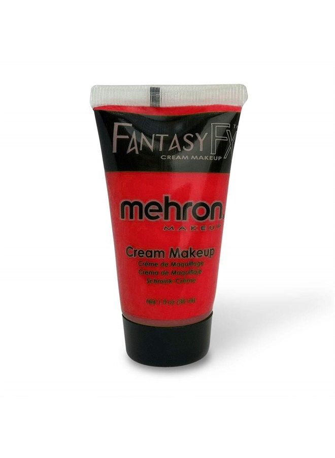 mehron مكياج فانتازيا FX كريم مكياج | مكياج هالوين مائي | طلاء وجه أحمر وطلاء جسم للبالغين 1 أونصة سائلة (30 مل) (أحمر) - Image 1