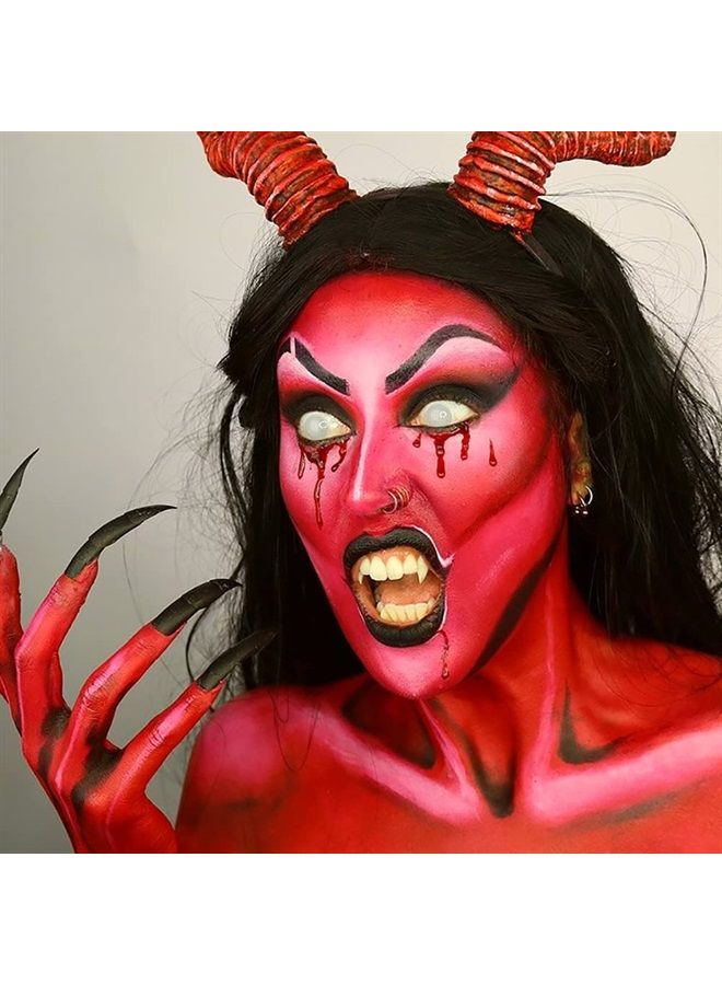 mehron مكياج فانتازيا FX كريم مكياج | مكياج هالوين مائي | طلاء وجه أحمر وطلاء جسم للبالغين 1 أونصة سائلة (30 مل) (أحمر) - Image 5