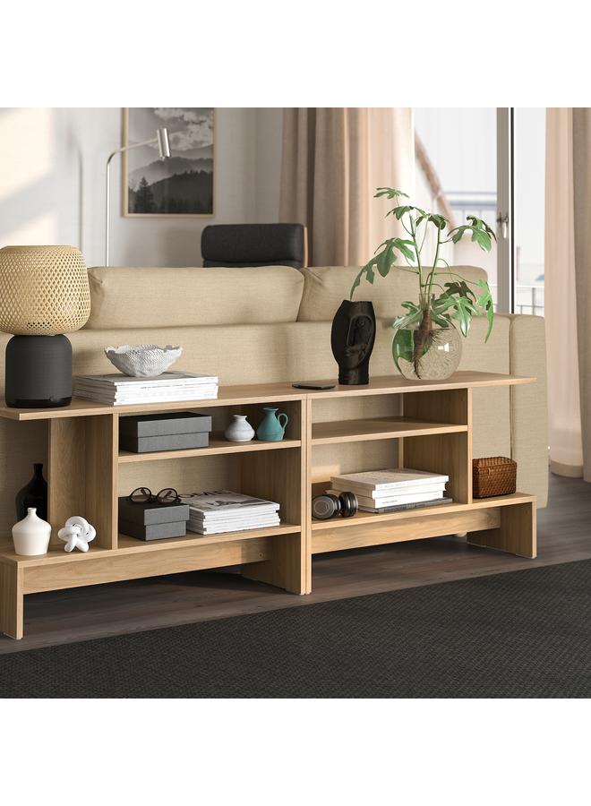 Zaboon Side table, oak effect, 80x31 cm - Image 3