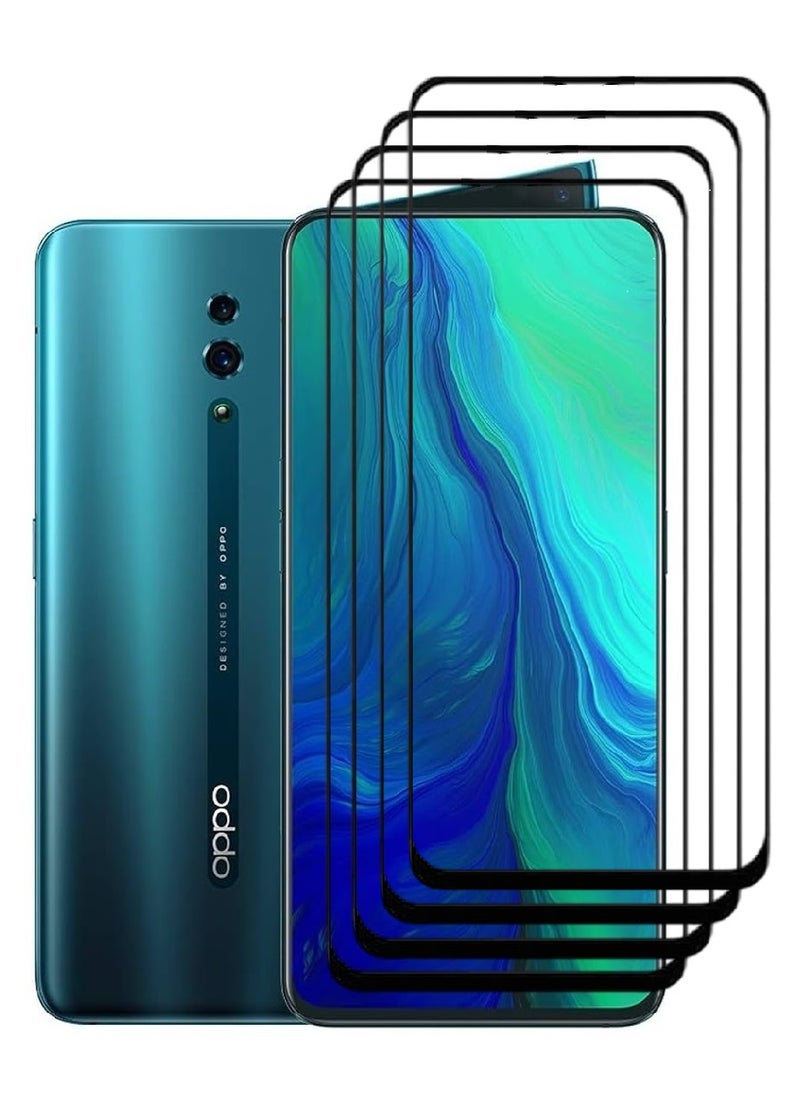 AINA 4 Pieces Tempered Glass Screen Protector 5D Designed For Oppo Reno Full Glue Edge to Edge Full Screen Coverage And Bubble Free - Image 1