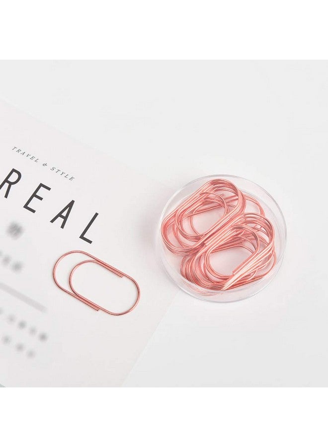 Supfoxer Rose Gold Jombo Paper Clips Topgogo 20Pcs 50Mm 2 Inch Large Wide Paper Clips Nonskid Smooth Finish Steel Wire Medium Office Supply Accessories - Image 3