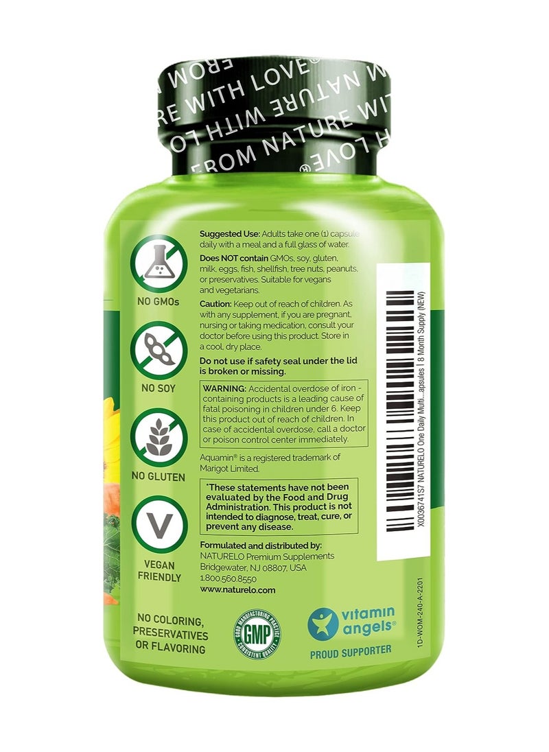 NATURELO فيتامينات متعددة يومية للنساء - مكمل غذائي لدعم صحة الطاقة والمناعة والعظام 240 كبسولة نباتية  - Image 2