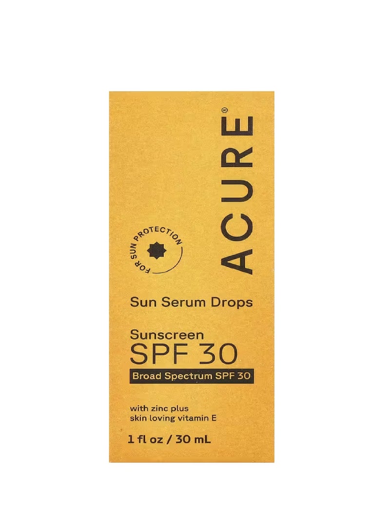 Acure Sun Serum Drops Sunscreen SPF30  30ml