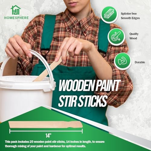 HOMESPHERE Homax Waste Away Paint Hardener, 12 Packs, 3.5oz - Fast Acting Solidifier for Disposal - Drying Powder for Acrylic & Latex With 25 Pcs. of 14 Inch Wooden Stir Sticks - Image 4