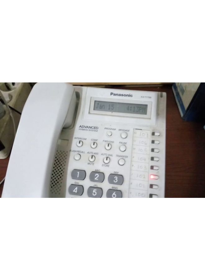 Panasonic KX-T7730 Corded Single Line Telephone White/Grey - Image 4