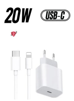 For Iphone 20w Charger Apple 11/12/13 Usb-c To Lightning Power Adapter 1m Data Cable Eu Plug