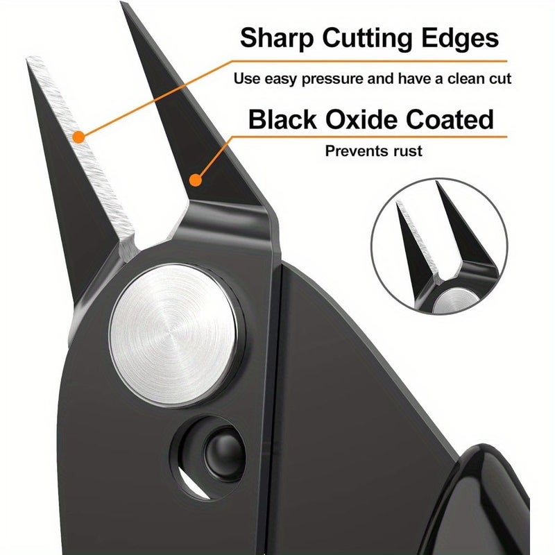 Black 5 Pack Precision Flush Wire Cutters for Jewelry 3D Print - Image 3