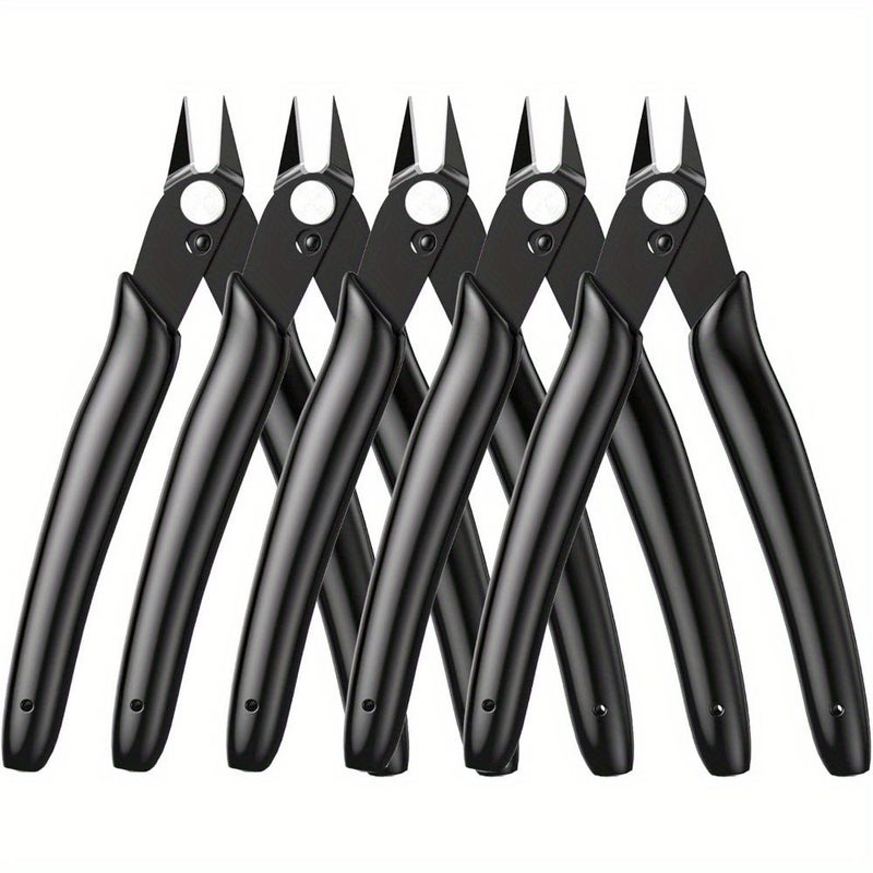 Black 5 Pack Precision Flush Wire Cutters for Jewelry 3D Print - Image 1