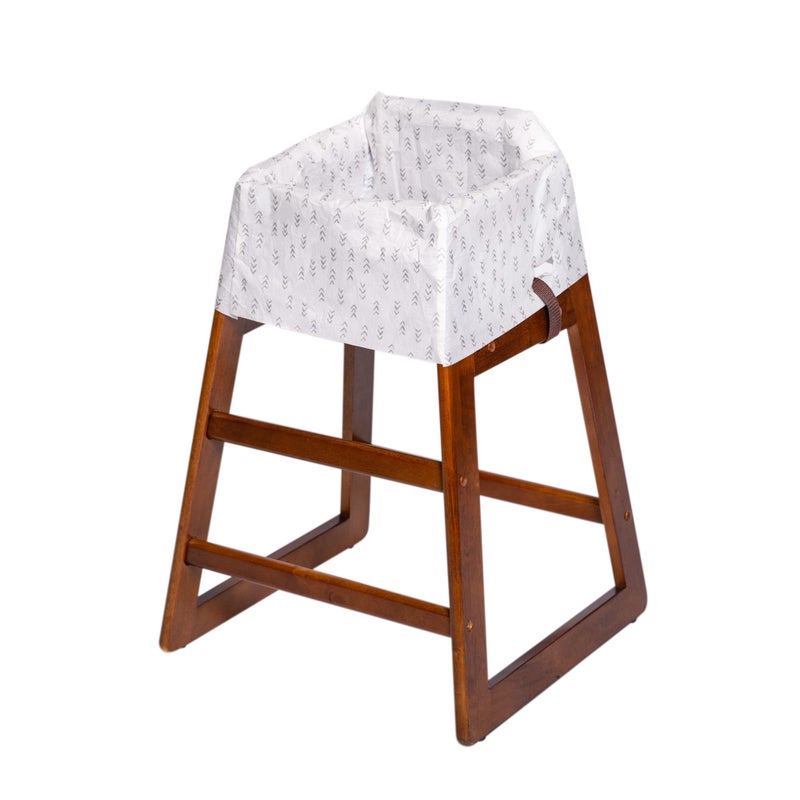 J.L. Childress Disposable Restaurant High Chair Covers - Baby Travel Accessory for Kids & Toddlers, Individually Wrapped, Covers All Surfaces - 12 Count, Stars/Hearts/Arrows - Image 1