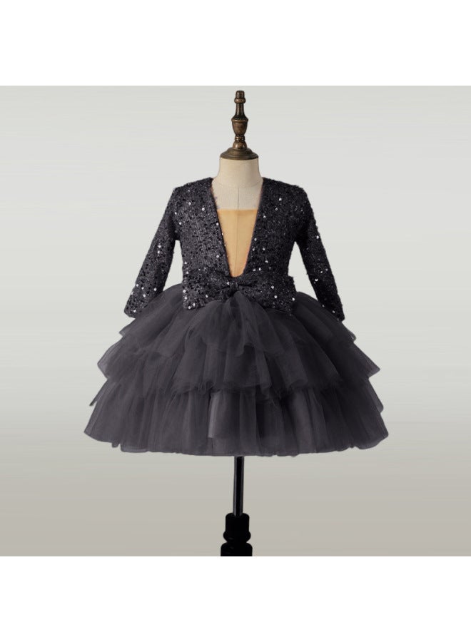 Foreign-style Girl Princess Dress Baby Girl's Birthday Puffy Dress Flower Girl Dress Host Model Catwalk Costume